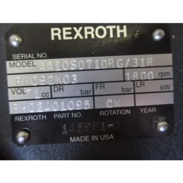 Origin REXROTH HYDRAULIC pumps AA10S071DRG/31 BH02401095