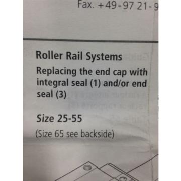 REXROTH 1810-510-00 ROLLER RAIL SYSTEM SIZE 55 Origin I3