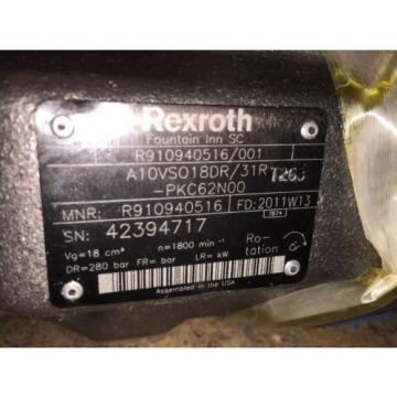 Rexroth Hydraulic pumps AA10VS018DR 31RPK C62N00 R910940516