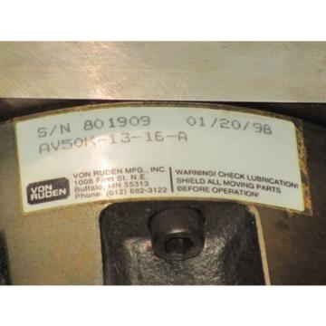 VON RUDEN HYDRAULIC MOTOR No. AV50K-13-16-A