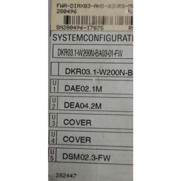 Rexroth Indramat DIAX03 DKR031-W200B-BE12-01-FW