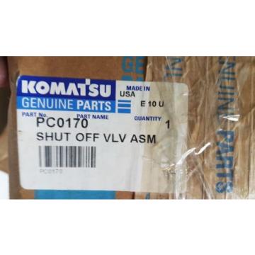 New Komatsu Shut Off Valve Assembly PC0170 Made in USA