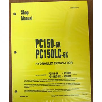 Komatsu Service PC150-6K PC150LC-6K Shop Repair Manual NEW