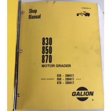 Galion 830 850 870 Komatsu Dresser Motor Grader Shop Service Manual cebmg58112