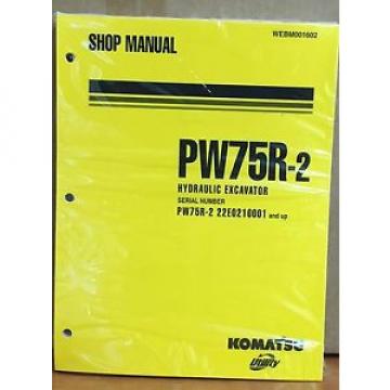 Komatsu Service PW75R-2 Excavator Shop Manual NEW REPAIR