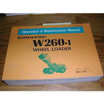 Komatsu W260-1 OPERATION MAINTENANCE MANUAL WHEEL LOADER OPERATOR GUIDE BOOK