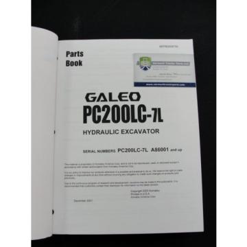 Komatsu Galeo PC200LC-7L excavator parts book manual BEPB009700