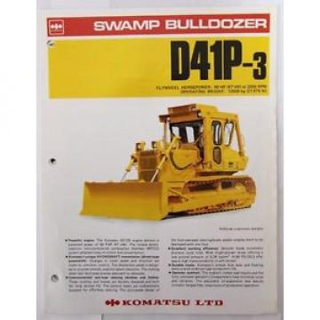 Komatsu D41P-3 Swamp Bulldozer Original Sales/specification Brochure