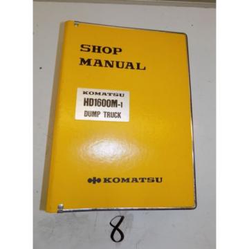 KOMATSU HD1600M-1 DUMP TRUCK SHOP MANUAL 1005-UP SEBM0582A03