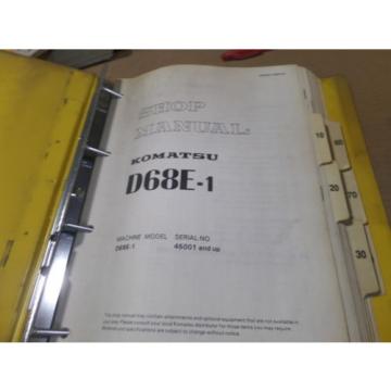 KOMATSU D68E-1 ENGINE SHOP MANUAL S/N 45001 &amp; UP - MISSING SCHEMATICS