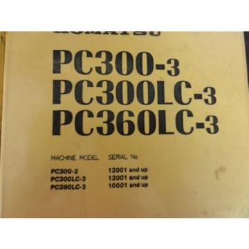 Komatsu PC300-3 PC300LC-3 PC360LC-3 Shop Manual