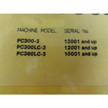 Komatsu PC300-3 PC300LC-3 PC360LC-3 Shop Manual