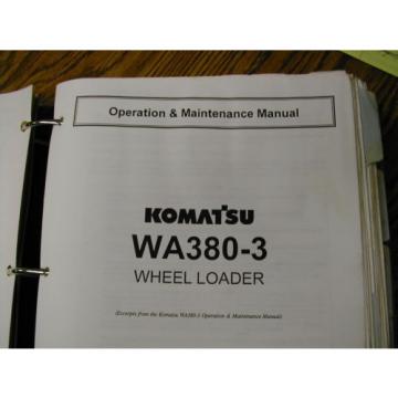 Komatsu WA380-3 420 450-3 WA600-3 SERVICE SHOP REPAIR MANUAL WHEEL LOADER GUIDE