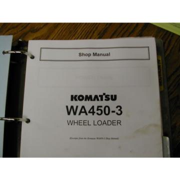 Komatsu WA380-3 420 450-3 WA600-3 SERVICE SHOP REPAIR MANUAL WHEEL LOADER GUIDE