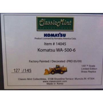 NIB CMC Komatsu WA 500-6 loader - Brass - 1/87 - ONLY 145 MADE - #14045