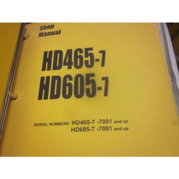 Komatsu HD465-7 HD605-7 Dump Truck Repair Shop Manual