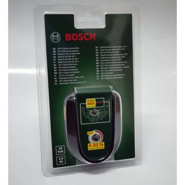 New Genuine Bosch Lithium 18v 2.0Ah LI-Ion Battery POWER4ALL - Sealed