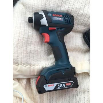 Set Of Bosch 18V Lithium Ion Chordless Drill Impactor.