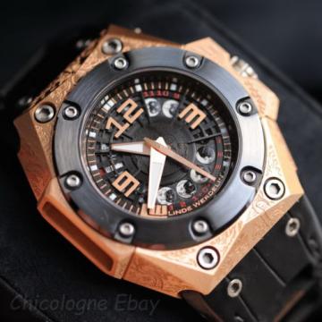 LINDE WERDELIN Octopus II MOON TATOO 18k rose gold mens automatic watch Limited