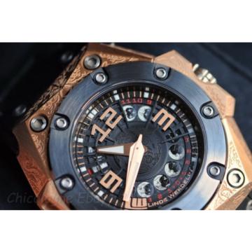 LINDE WERDELIN Octopus II MOON TATOO 18k rose gold mens automatic watch Limited