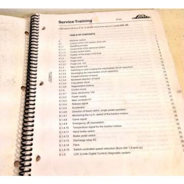 Linde Electric Lift Truck E14-E20 With Shunt Drive &amp; LLC Training Manual (4234)