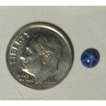 VINTAGE LINDE LINDY PETITE 5MM RD CF BLUE STAR SAPPHIRE CREATED STUD EARRING SS