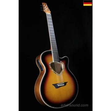 40` Westerngitarre Nika sunburst, breiter Hals, Decke Fichte Korp. Linde, Cut EQ