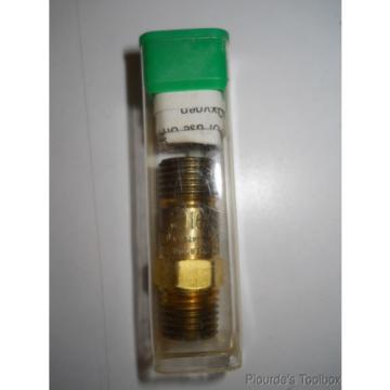 New Linde Brass Oxygen 1/4&#034; NPT to B 9/16&#034;-18 Reverse Flow Check Valve, 639112