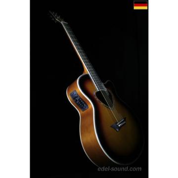 40` Westerngitarre Nika sunburst, breiter Hals, Decke Fichte Korp. Linde, Cut EQ