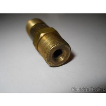 New Linde Brass Oxygen 1/4&#034; NPT to B 9/16&#034;-18 Reverse Flow Check Valve, 639112