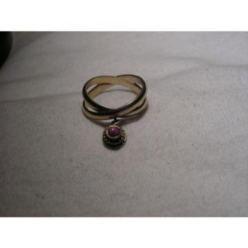 ...Gold Vermeil Sterling Silver,Linde/Lindy Ruby Star Sapphire Dangle Charm Ring