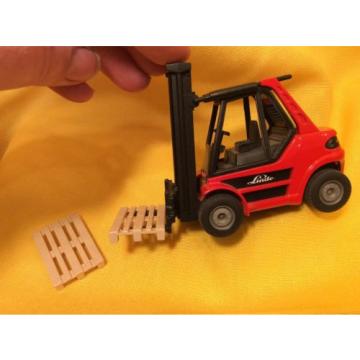 2619 Linde Siku Metall Super 1:50 H 80 Gabelstapler Forklift Truck + 2 Paletten