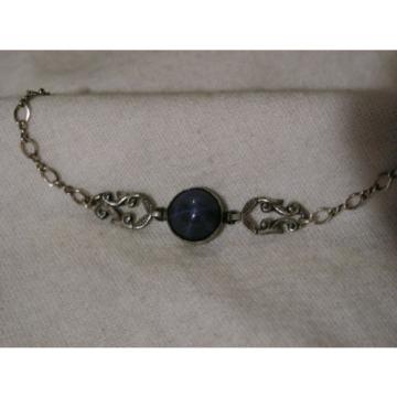 ...Vintage Sterling Silver,3.5ct 9mm Linde/Lindy Blue Star Sapphire Bracelet...