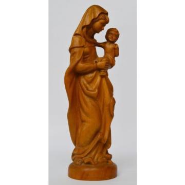 Skulptur Holz Linde handgeschnitzt Maria Muttergottes Madonna mit Kind H. 37 cm