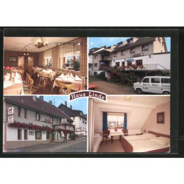 schöne AK Rurberg, Restaurant-Pension Haus Linde mit Innenansichten