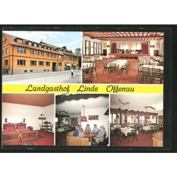 tolle AK Offenau, Landgasthof Linde, Außenansicht u. Inneres, Bes. W. Sochor