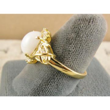 VINTAGE SIGNED LINDE LINDY SHELL WHITE STAR SAPPHIRE CREATED CAP HRT RING YGP SS