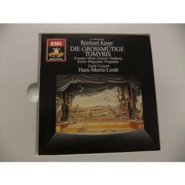 R Keiser Die Grossmutige Tomyris Hans-Martin Linde 1988 NM 2LP Box EMI 749466