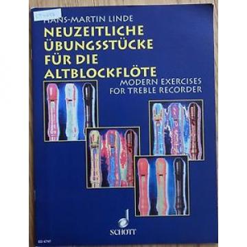 Neuzeitliche Übungsstücke für Altblockflöte von Hans Martin Linde