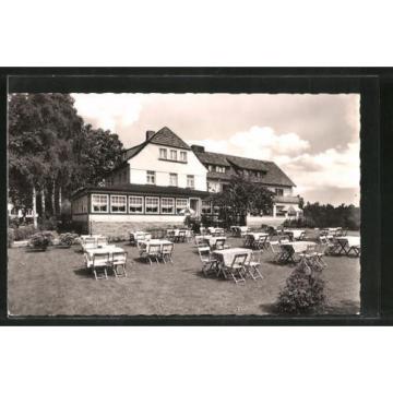 schöne AK Neuhaus, Rückansicht des Hotels Zur Linde 1965