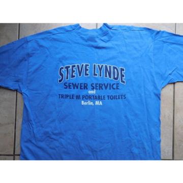 Steve Linde Sewer Service &amp; Portable Toilets T-Shirt, XXL, Berlin, MA, VGUC