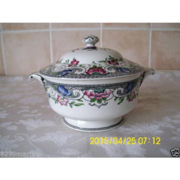 Minton M &amp; Co Linde Pattern Floral Lidded Sauce Tureen