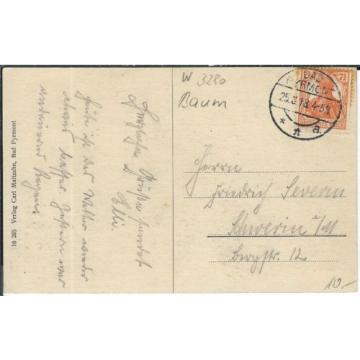 Ansichtskarte Bad Pyrmont - Alte Linde im Schloßhof - gelaufen 1918 - SELTEN RAR
