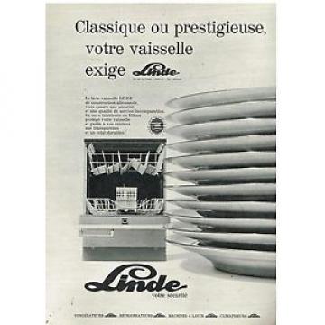 Publicité Advertising 1970 Le lave Vaisselle Linde