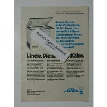 Werbeanzeige/advertisement A5: Linde maxifrost 3000 Gefriertruhe 1980(041016213)