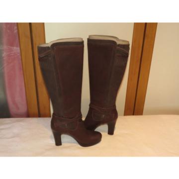 UGG® AUSTRALIA LINDE BROWN LEATHER KNEE HIGH BOOTS UK 5.5 EUR 38 USA 7 RRP £245