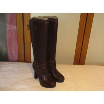 UGG® AUSTRALIA LINDE BROWN LEATHER KNEE HIGH BOOTS UK 5.5 EUR 38 USA 7 RRP £245