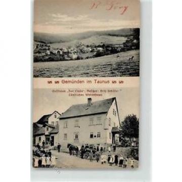 52186294 - Gemuenden , Kr Usingen, Taunus Gasthaus Zur Linde Besitzer Fritz Scha