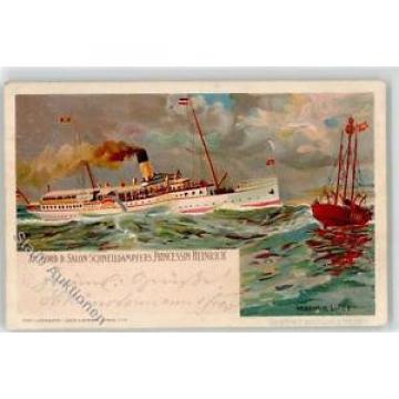 51622824 - Prinzessin Heinrich mit Schiff Elbe sign. Linde Wladimir Verlag Juerg