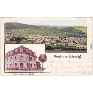 Lörrach 2 Bild: Restauration zur Linde und Panorama 1917